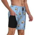thumbnail image 2 of Kdxio Cute French Bulldog Print Men'S Swim Trunks With Compression Liner 7 Inch Inseam Quick Dry Swim Shorts, 2 of 7