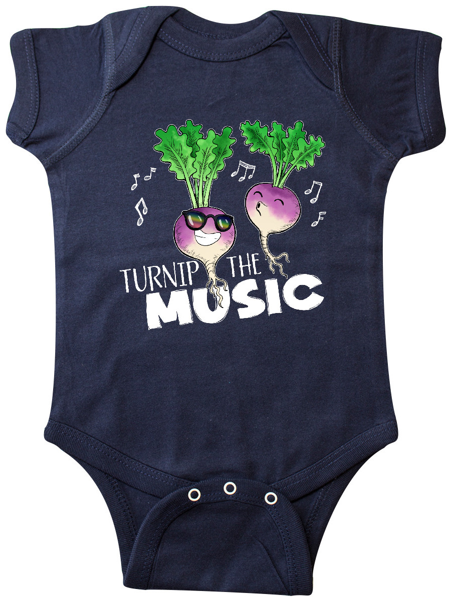Inktastic Turnip the Music Partying Vegetables Gift Baby Boy or Baby