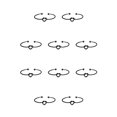thumbnail image 3 of Brazalete Abierto Jumpingount de Aleación Elegante Vintage Negro 10Conjunto, 3 of 6