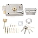 thumbnail image 1 of Cerradura de puerta exterior Jadeshay mecánica antirrobo Acero inoxidable Plata, 1 of 8