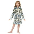 thumbnail image 6 of FORMRS Niños Bathrobe Unisex Hooded Robe Soft Plush Pajamas Sleepwear, Size 2-3T, Blue Floral, 6 of 7
