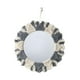 thumbnail image 2 of Espejo de pared colgante de macramé, elegante espejo decorativo redondo hecho a mano para la entrada, Gris blanco, 2 of 9
