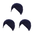 thumbnail image 1 of Qarigey Musulmanes Turbante Hijabs Gorras Cruz Pre-Atado Sombrero Indio Transpirable Elasticidad Beanie Chemo Cover Mujeres Headwear azul marino Type1 NO1 Qarigey CBP300382, 1 of 6