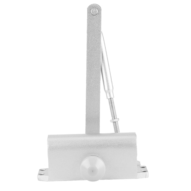 Cierrapuertas Jadeshay hidráulico ajustable moderno color blanco plateado