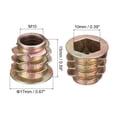 thumbnail image 2 of M10x15mm Furniture Screw-in Nut Zinc Alloy Color Zinc 12 Pack, 2 of 5