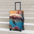thumbnail image 5 of JUNZAN Underwater Plant Dolphin Print Washable Luggage Cover - Fashion Suitcase Protector Fits 18-32 Inch Luggage (without luggage), 5 of 5