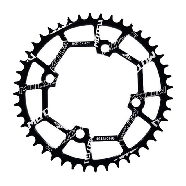 Plateau 104 BCD 40/42/44/46/48/50/52 T Simple Plato grande y estrecho con plato de carretera Negro 40T