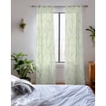 thumbnail image 3 of Sage Green Branches Sheer Curtains 84 Inch Length 2 Panels Set for Living Room/Bedroom, Vintage Art Farmhouse Kitchen Curtains Grommet Semi-Sheer Curtains Drapes Voile Window Treatments 42"x84"x2, 3 of 7