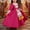 w93# Hot Pink457, variant on Child Girls Long Sleeve Dresses Traditional Flower Plaid Graphic Embroider Round Neck High Waist Pleated A-Line Long Dress Fashionable Party Birthday Breathable Cozy Dailywear,Black,6-7 Years