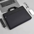 thumbnail image 1 of Granjero Gordo Maletín para computadora portátil, bolso de hombro liviano, resistente al agua y a los golpes, funda protectora compatible con computadora portátil de 15,6 pulgadas (negro), 1 of 4