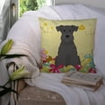 thumbnail image 3 of Easter Eggs Miniature Schanuzer Black Fabric Decorative Pillow, 3 of 4