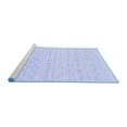 thumbnail image 2 of Ahgly Company Machine Washable Indoor Round Solid Blue Modern Area Rugs, 5' Round, 2 of 4