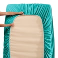 thumbnail image 4 of Juego de sábanas Hearth & Harbor Twin XL con bolsillos extra profundos en color verde azulado, 4 of 8