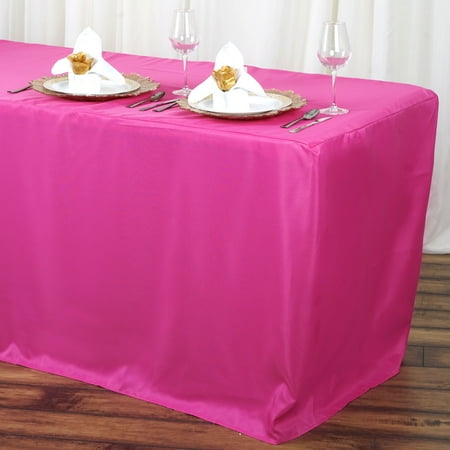 tablecloth linens fitted polyester feet table balsacircle booth trade decorations events birthday