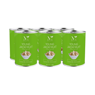 Nature's Charm Young Green Jackfruit In Brine - 20 Oz Can (Pack Of 6) + Free Stainless Steel Fork