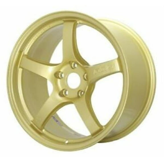 Gram Lights  18 x 9.5, 5 x 114.3 Bolt Pattern 38 Offset 57CR E8 Gold Wheel