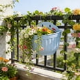 thumbnail image 6 of HuiXinOu Indoor Outdoor Wall Mounted Planters with Drainage Holes, Decorative Hanging Plant Pots for Balcony, Terrace, Patio and Home Greenery Display, Sturdy Wall Planter, 6 of 6