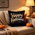 thumbnail image 2 of Halloween Pillow Covers 18x18 Ghost Pumpkin Digital Print Throw Pillow Cases, Spooky Decorative Cushion Covers for Couch Sofa Bedroom, Soft Polyester Halloween Decor by OVFUIZ, 2 of 7