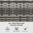 thumbnail image 4 of 113 Gallon Outdoor Rattan Deck Box, Grey PE Wicker Storage Container with Waterproof Liner and Pneumatic Lift, 46.1" L for Patio, Garden, Poolside, and Backyard Use, 4 of 7