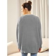 thumbnail image 4 of Women's Cardigan Open Front Oversized Button Lightweight Sweaters V Neck Loose Cardigans Knit Outwear Lightweight Knitted Sweater Tops, 4 of 6