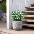 thumbnail image 7 of 6 Pcs Artificial Flowers, Fake Artificial Greenery UV Resistant No Fade Faux Plastic Plants for Wedding Bridle Bouquet Indoor Outdoor Home Garden Kitchen Office Table Vase, 7 of 7