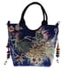 thumbnail image 2 of Bolso de mano con bordado de flores, estilo chino retro bordado, para el hombro Azul oscuro, 2 of 9