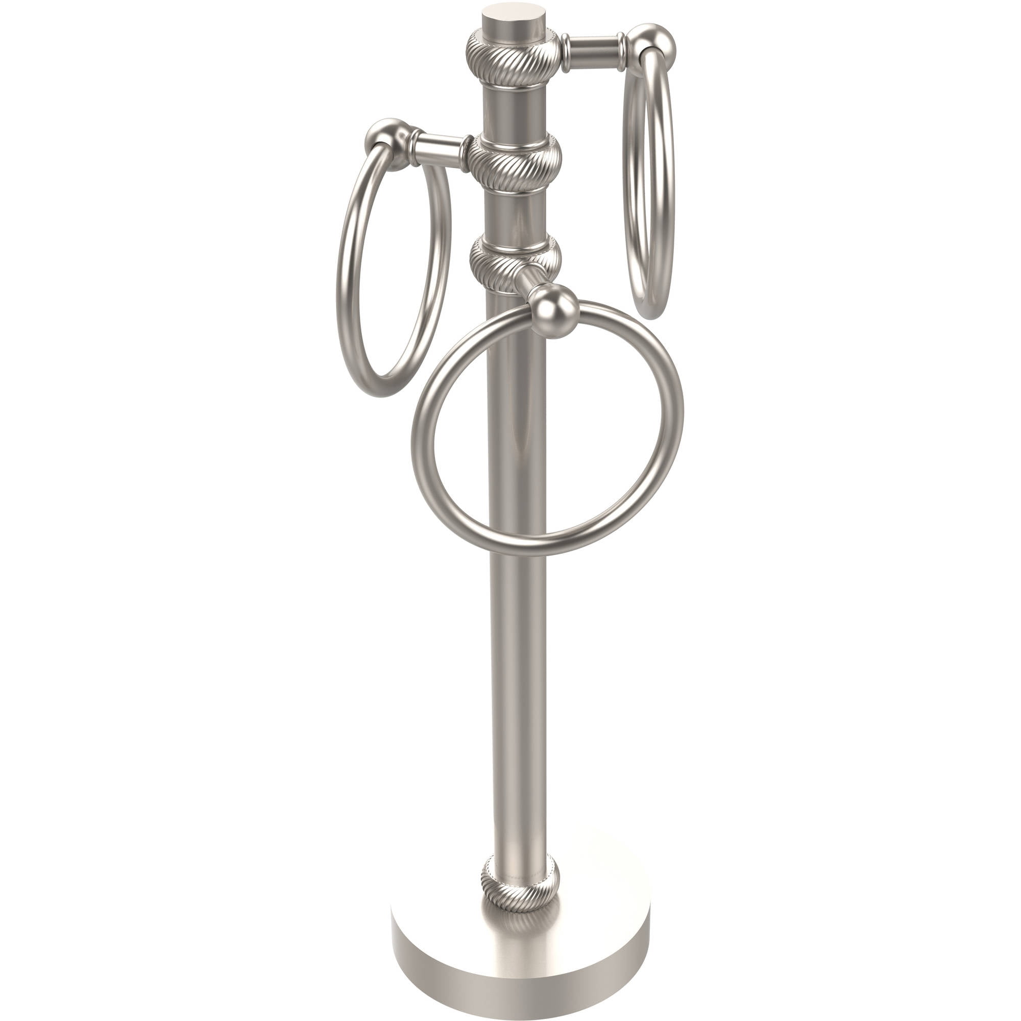 Vanity Top 3 Towel Ring Guest Towel Holder with Twisted Accents (Build