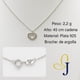 thumbnail image 2 of Collar De Silueta De Corazon Con Zirconias De Plata 925, 2 of 5