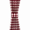 thumbnail image 4 of PowerSellerUSA French Door Curtain, Elegant Buffalo Plaid Curtains for Front Door, Classic Farmhouse Country Decor Plaid Gingham Checkered Design Door Curtains, 54" W x 40" L Single Panel, Burgundy, 4 of 7
