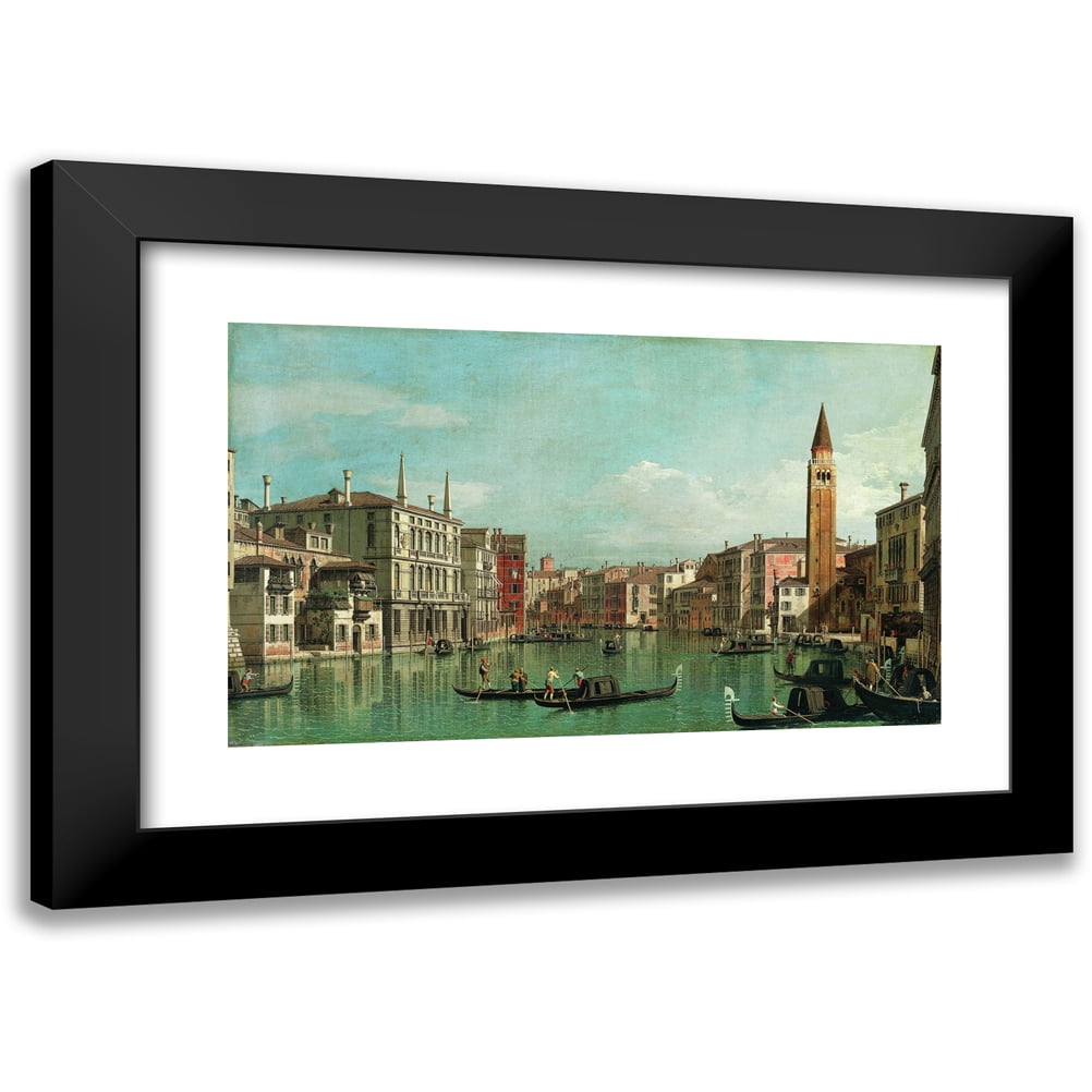 Canaletto 14x10 Black Modern Framed Museum Art Print Titled - The Grand ...