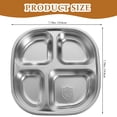 thumbnail image 2 of CIMAXIC Stainless Steel Divided Portion Plates for School Use 1 Set, 2 of 6