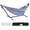 Black Frame- Blue White, variant on Chenshuoo Hammocks 9FT Double Hammock with Sturdy Steel Stand and Durable Fabric, Camping Lace Hammocks Include Portable Carrying Case, 450 LBS Capacity
