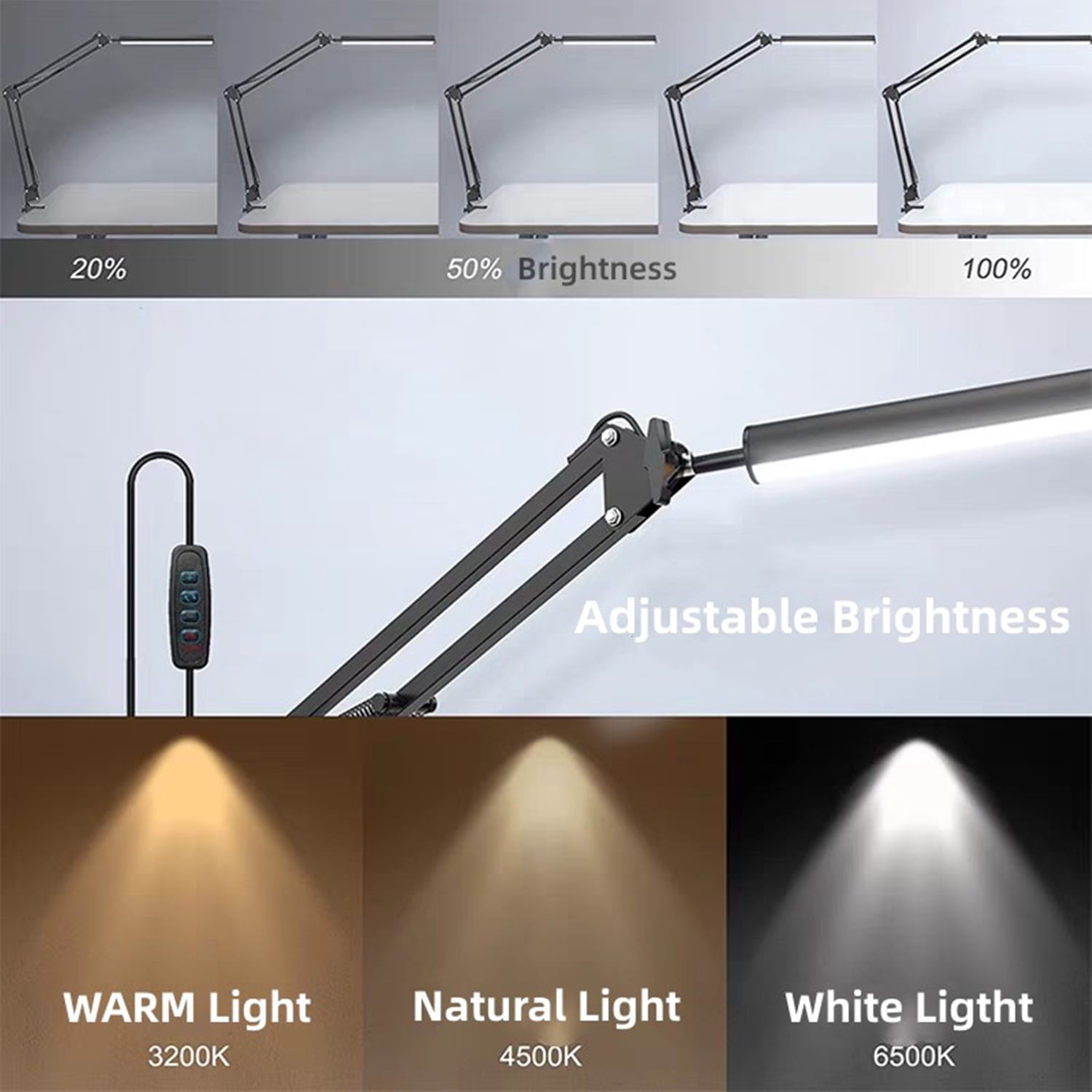 Ahosoon Desk Lamp Light LED Lamp for Living Room Bed Room Lighting