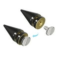 thumbnail image 4 of 16Pack Cone Spike Stud Rivet, 10x20mm Screw Back Tree Studs and Spikes for Leather Craft(Gloss Black), 4 of 6