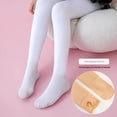thumbnail image 2 of Mallas gruesas con forro polar para niñas, medias de fondo, temporada primavera y otoño, pantalones de Color piel, medias de seda con clavel para niños, 2 of 5