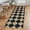 Black/Checkerboard -2, variant on ANHXN grid simple carpet, suitable for floor washable entrance channels. Different colors and specifications to choose from