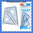 thumbnail image 3 of Triangular Ruler Set 45/90 Degree Plastic Drafting Ruler, 2-Pack, Blue, 3.9 Inch, 3 of 9