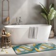 thumbnail image 2 of Teal Gold Marble Pattern Kitchen Rug Mat,Kitchen Runner Rugs Non Skid Washable,Decorative Kitchen Floor Mats for Kitchen,Sink,Laundry,17"x47.2", 2 of 7
