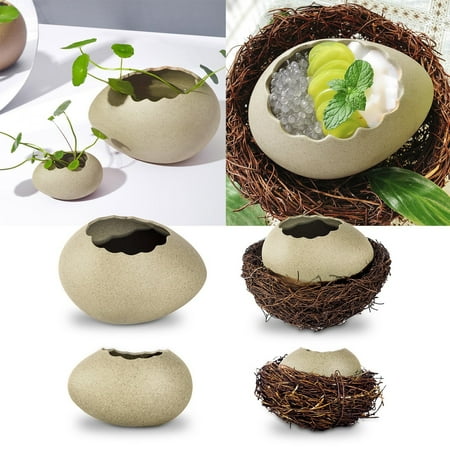 

Clearance! Kitchen Utensils Set Eguiwyn Special Shaped Ceramic Broken Egg Bowl Vase Net Red Barbecue Shop Dessert Bird s Nest Egg Modeling Bowl Tableware Set Plate Ceramic Egg Bowl E