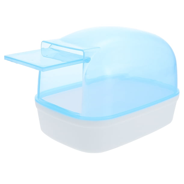ColoMX 2pcs Cajas de hámster de plástico para polvo Contenedores de hámster a prueba de polvo Visible Hamster Bañera
