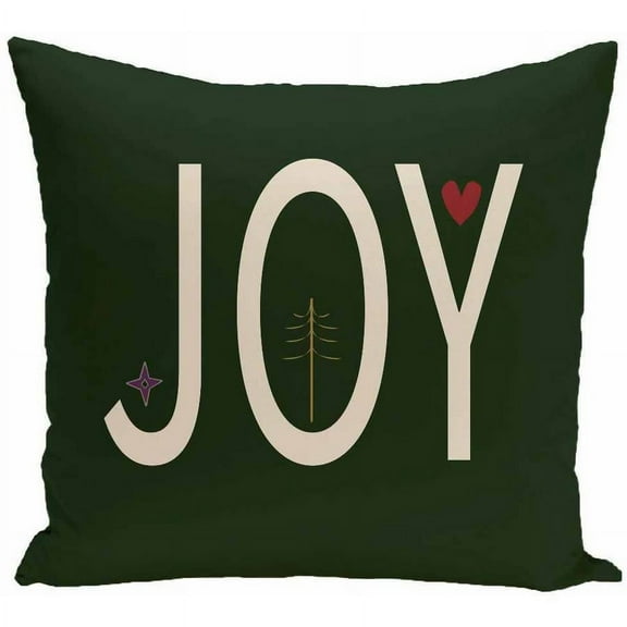 Simply Daisy Holiday Print Decorative Pillow, 16" x 16"