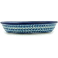 thumbnail image 3 of Polish Pottery 11½-inch Oval Bowl (Bold Poppies Theme) Signature UNIKAT Hand Painted in Boleslawiec, Poland + Certificate of Authenticity, 3 of 6