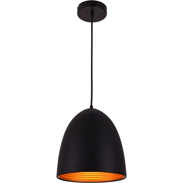 Elegant Lighting LDPD2036 10.5 x 9.5 in. Circa 1 Light Black Pendant