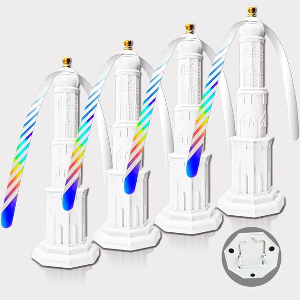 Ventilador portátil para alimentos PATIOSIR, 11 pulgadas, giratorio, paquete de 4 unidades, blanco