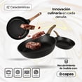 thumbnail image 3 of Juego De 3 Sartenes Onix Con Recubrimiento de Inoble Antiadherente 22,24 y 28cm – Color Negro - Kitchen Art - Queen Sense, 3 of 6