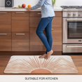 thumbnail image 5 of Boho Abstract Sun Doormat Outdoor Entrance 20"x31.5", Modern Beige Sun Light Lines Absorb Moisture Dirt Door Mats, Non-Slip Rubber Backing Floor Mats Indoor, Low-Profile Front Door Rugs, 5 of 9