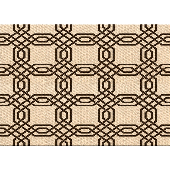 Ahgly Company Indoor Rectangle Patterned Golden Blonde Gold Area Rugs, 2' x 3'