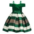 thumbnail image 1 of Ketyyh-chn99 Robes d'Été pour Filles Robes de Plage Sans Manches Imprimé Floral Princesse Filles Décontracté Manches Longues Robe Courte Vert,3-4 Ans, 1 of 4