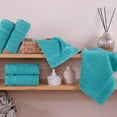 thumbnail image 4 of Hawmam Linen Teal Turquoise Face Wash Cloth Bathroom Set - 4-Pack Towel Set, 13' x 13', Soft & Absorbent, 600 GSM, Water Green, Hotel Quality, Ideal for Kitchen, Baby, Hand & Cleaning, 4 of 7