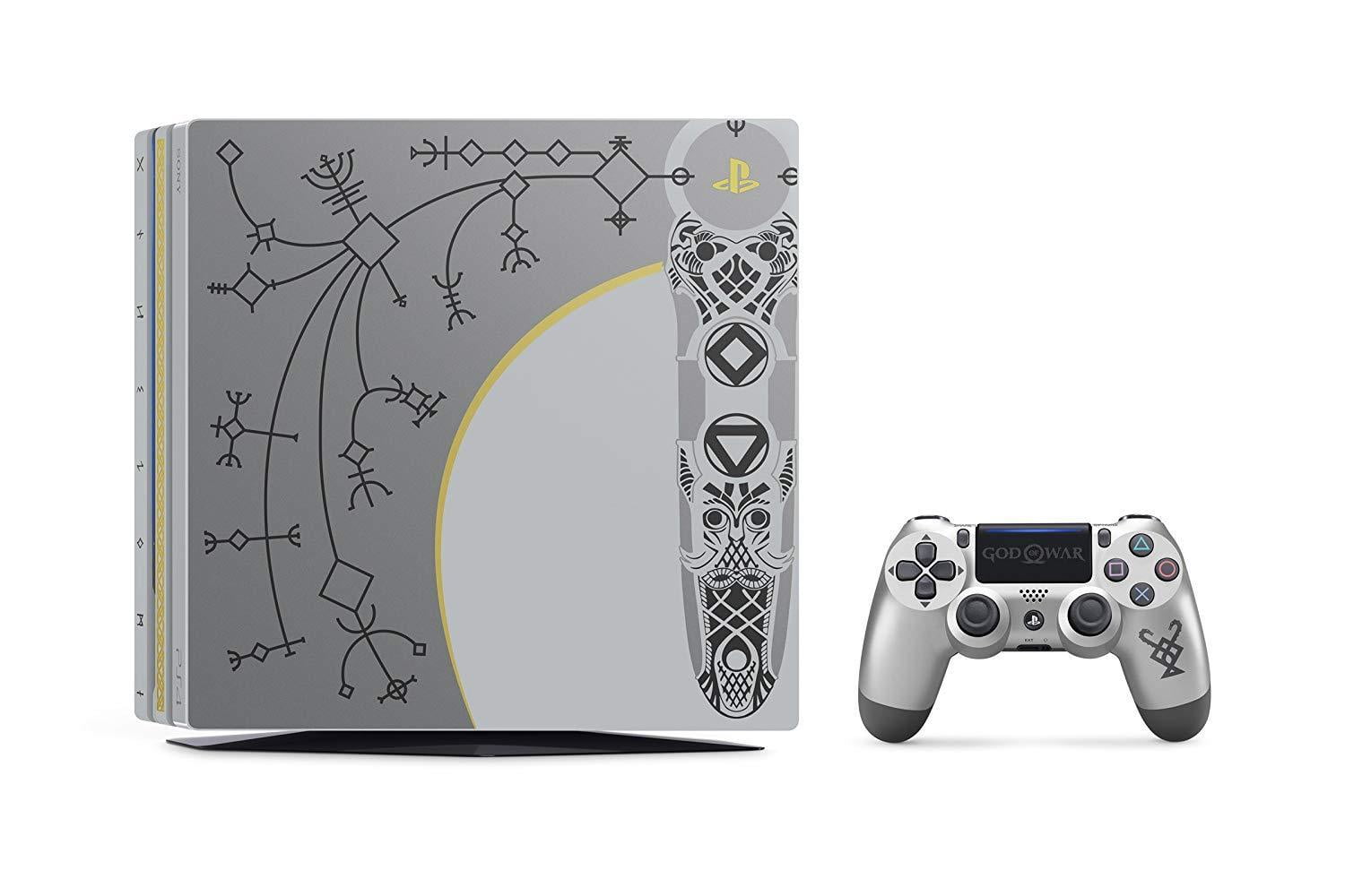 Sony PlayStation 4 Ps4 Pro 1TB God Of War Limited Edition Silver